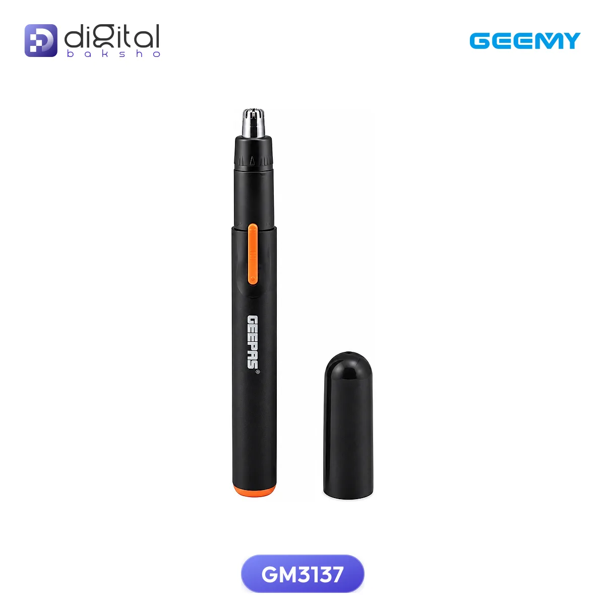 Geemy GM3137 Professional Nose & Hair Trimmer - Titanium Coated Stainless Steel Blade, Cordless Rechargeable