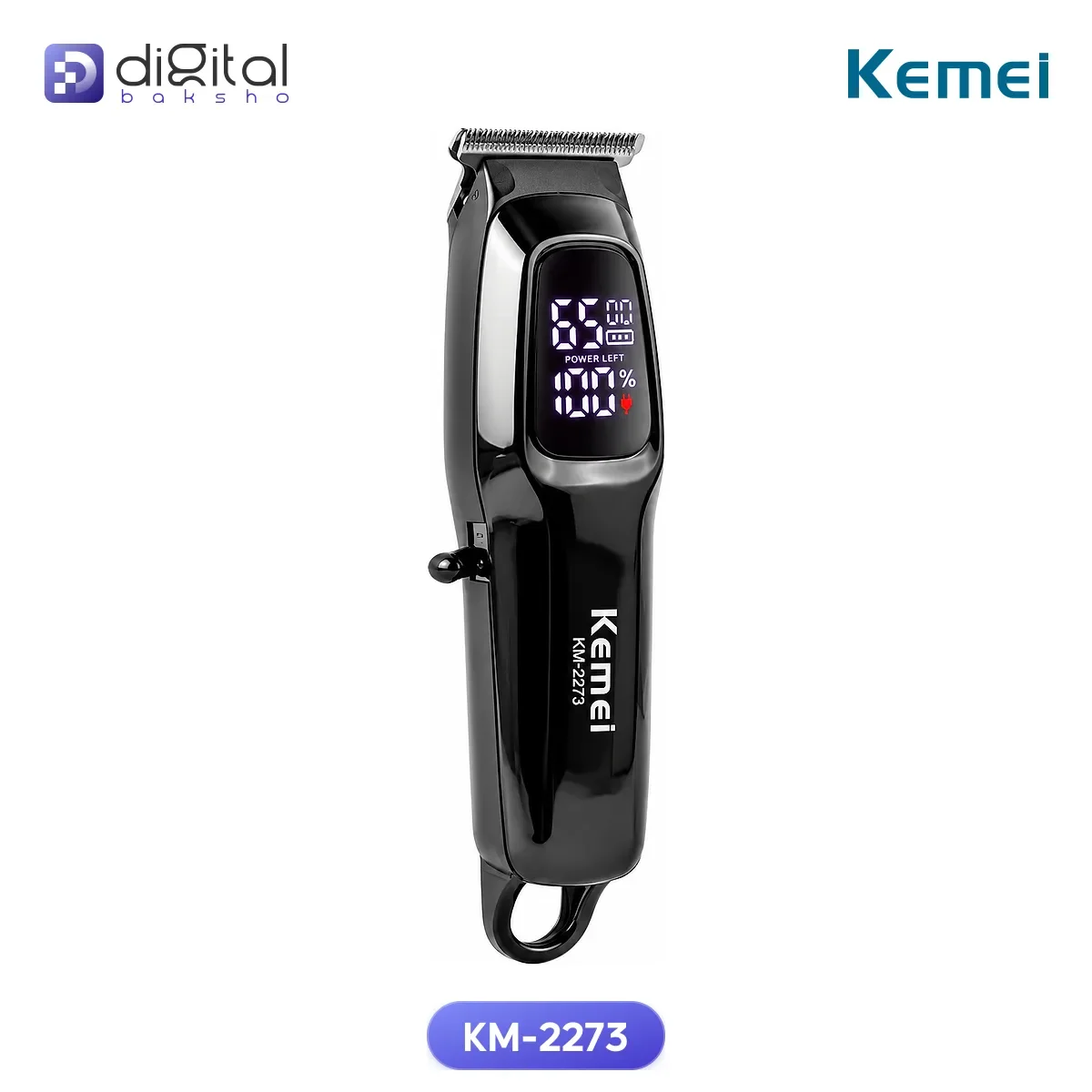 Kemei KM-2273 Professional Hair Trimmer — Cordless Rechargeable with LED Display alternate view