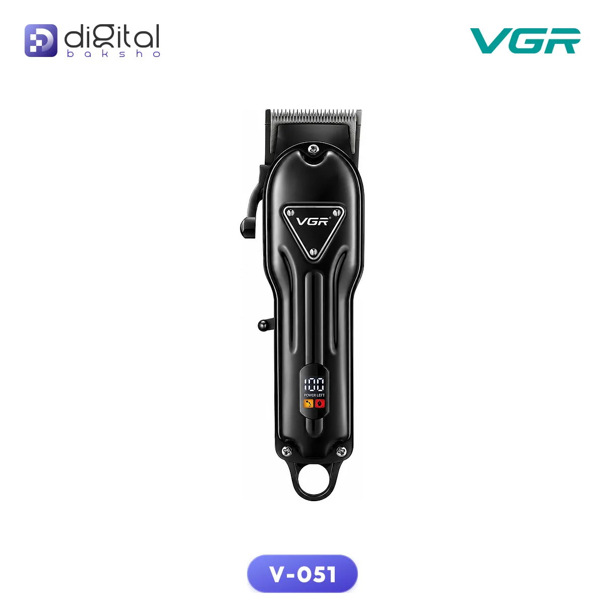 VGR V-051 Professional Trimmer for Men - Ceramic Blade, 2500mAh Battery, 300-Minute Runtime
