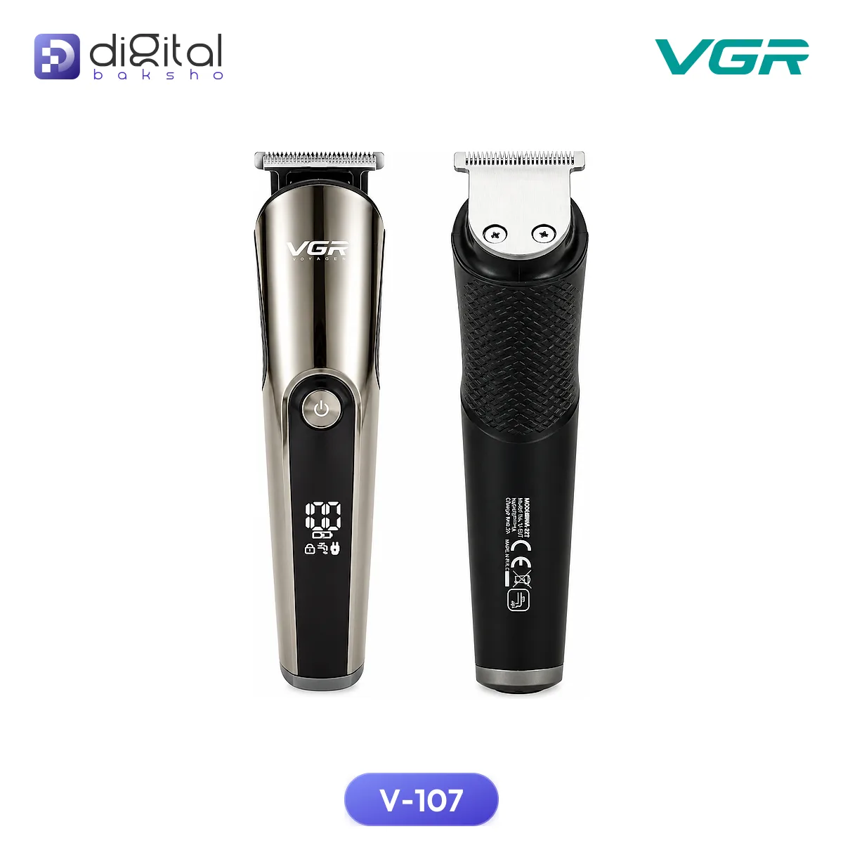 VGR V-107 (11-in-1) Grooming Kit IPX6 Waterproof - Cordless Hair & Beard Trimmer with 150-Minute Runtime alternate view